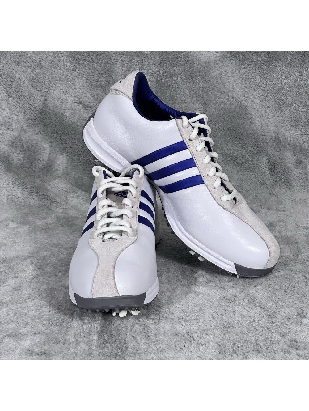 Adidas Women’s US 7/EUR 38.5 Z Traxion Golf Shoes EVG-791003 White/Blue Leather